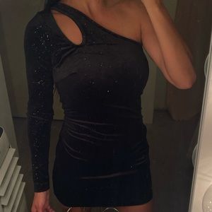 Black mini dress